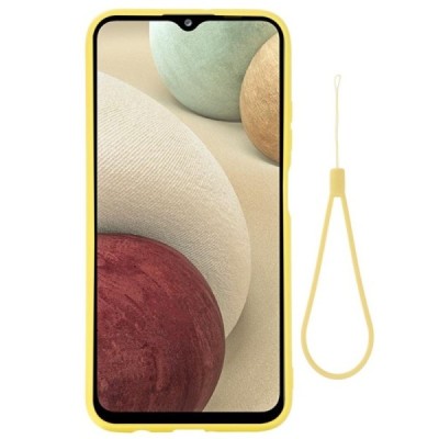 Samsung Galaxy A12 (A125F) „Shell“ cieta silikona (TPU) dzeltens apvalks | vacins.lv