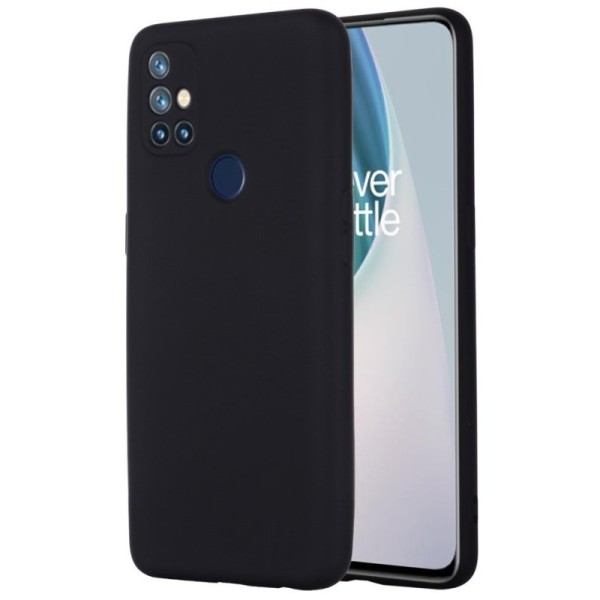 „Shell“ cieta silikona (TPU) apvalks - melns (OnePlus Nord N10 5G)