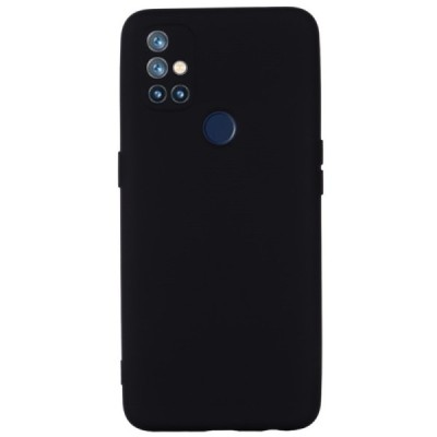 OnePlus Nord N10 5G „Shell“ cieta silikona (TPU) melns apvalks | vacins.lv