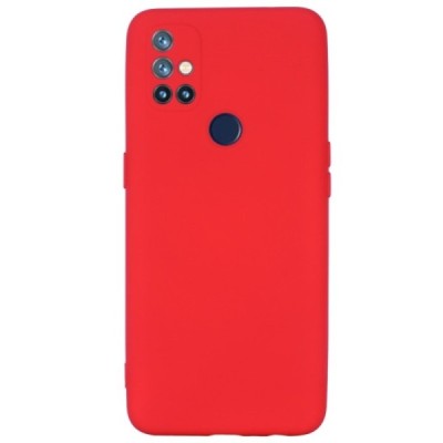OnePlus Nord N10 5G „Shell“ cieta silikona (TPU) sarkans apvalks | vacins.lv