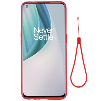 OnePlus Nord N10 5G „Shell“ cieta silikona (TPU) sarkans apvalks | vacins.lv