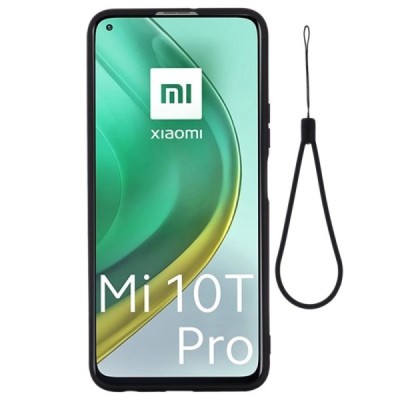 Xiaomi Mi 10T (Mi 10T Pro) „Shell“ cieta silikona (TPU) melns apvalks | vacins.lv