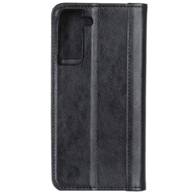 Samsung Galaxy S21 (G991B) melns ādas atvērams maciņš ar magnetu | Vacins.lv