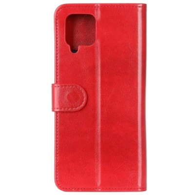 Samsung Galaxy A12 (A125F) atvēramais ādas sarkans maciņš (maks) | Vacins.lv