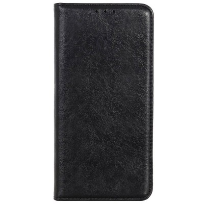 LG K52 melns ādas atvērams maciņš ar magnetu | Vacins.lv