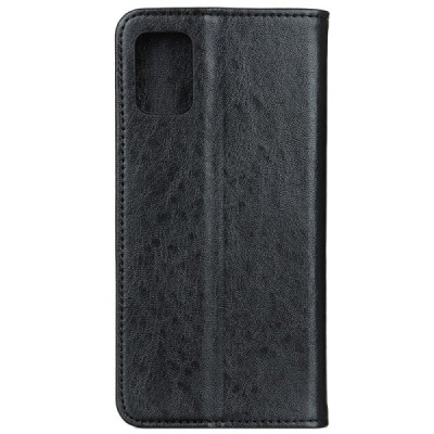 LG K52 melns ādas atvērams maciņš ar magnetu | Vacins.lv