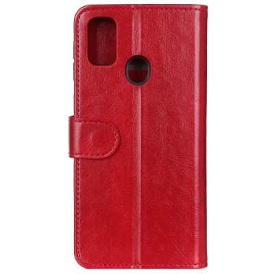 OnePlus Nord N10 5G atvēramais ādas sarkans maciņš (maks) | Vacins.lv