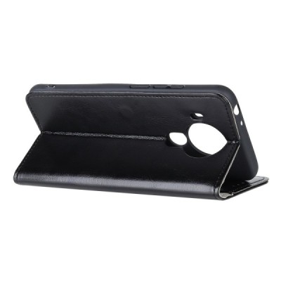 Nokia 5.4 atverčiamas juodas odinis dėklas - piniginė | Priedai.lt