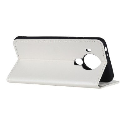 Nokia 5.4 atvēramais ādas balts maciņš (maks) | Vacins.lv