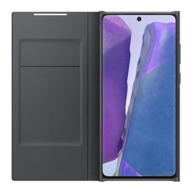 Samsung Galaxy Note 20 (N980F) oficiāls Smart Led View Cover atvērams melns maciņš (maks) | Vacins.lv