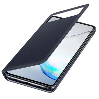 Samsung Galaxy Note10 Lite (N770F) originalus S View Wallet Cover atverčiamas juodas dėklas - knygutė | Priedai.lt