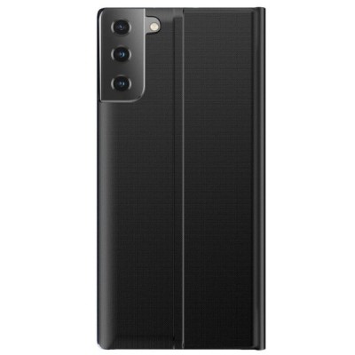 Samsung Galaxy S21 (G991B) View Line melns atvērams maciņš (maks) | Vacins.lv