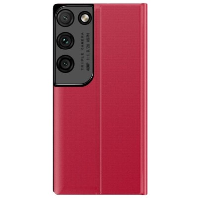 Samsung Galaxy S21 Ultra (G998B) View Line sarkans atvērams maciņš (maks) | Vacins.lv