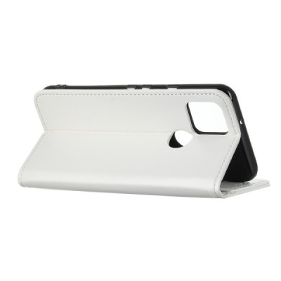 Google Pixel 5 atvēramais ādas balts maciņš (maks) | Vacins.lv