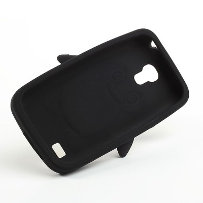 Žaismingas silikoninis Samsung Galaxy S4 mini i9195 dėklas (dėkliukas) pingvinas / Priedai.lt