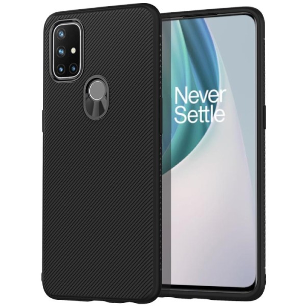 „Jazz“ cieta silikona (TPU) apvalks - melns (OnePlus Nord N10 5G)