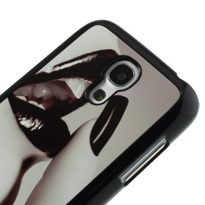 Samsung Galaxy S4 Mini retro plastikinis dėklas - lūpos / Priedai.lt