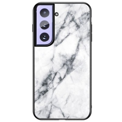 Samsung Galaxy S21 (G991B) „Marble“ cieta silikona (TPU) balts apvalks | vacins.lv