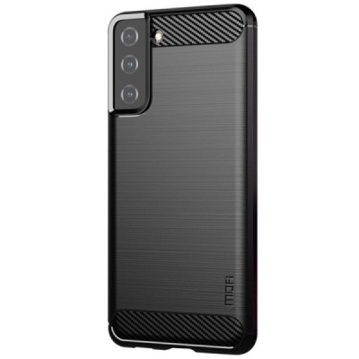 Samsung Galaxy S21 (G991B) „Mofi“ cieta silikona (TPU) melns apvalks | vacins.lv