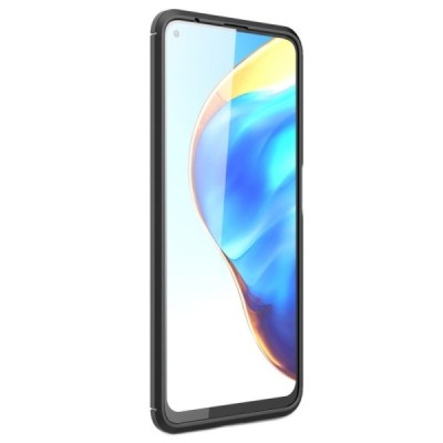 Xiaomi Mi 10T (Mi 10T Pro) „Carbon“ cieta silikona (TPU) melns apvalks | vacins.lv