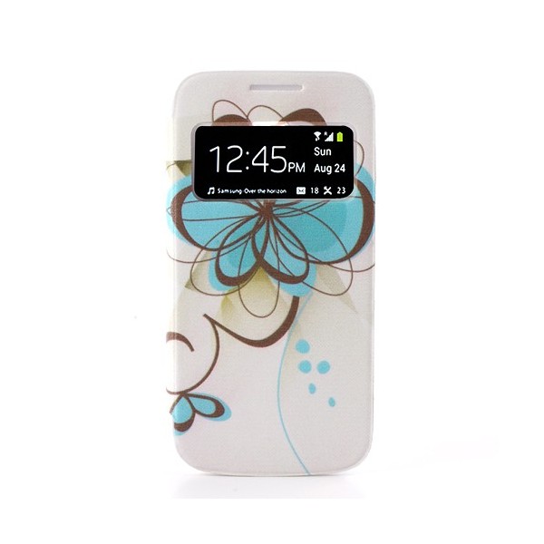 Atverčiamas gėlėtas „S-View“ stiliaus dangtelis (Galaxy S4 mini)