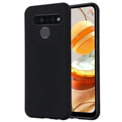 LG K61 „Shell“ cieta silikona (TPU) melns apvalks | vacins.lv