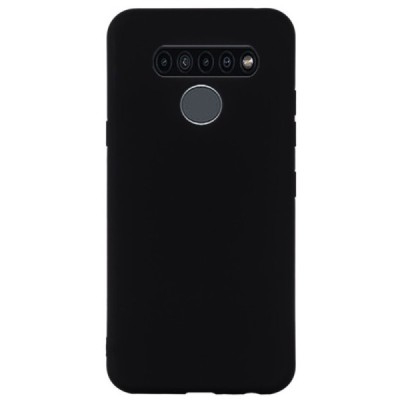 LG K61 „Shell“ cieta silikona (TPU) melns apvalks | vacins.lv