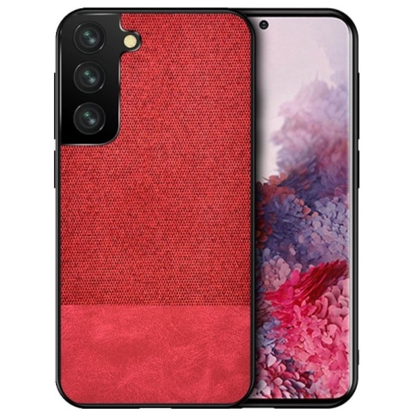 „Bi-Color“ Splicing ādas apvalks - sarkans (Galaxy S21)
