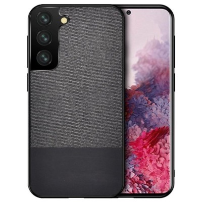 Samsung Galaxy S21+ (G996B) „Bi-Color“ Splicing melns ādas apvalks | Vacins.lv