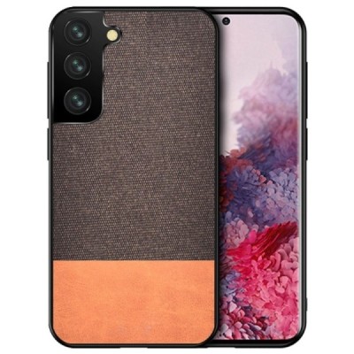 Samsung Galaxy S21+ (G996B) „Bi-Color“ Splicing brūns ādas apvalks | Vacins.lv