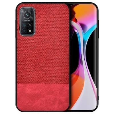 Xiaomi Mi 10T (Mi 10T Pro) „Bi-Color“ Splicing sarkans ādas apvalks | Vacins.lv