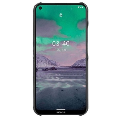 Soft Slim serijos Nokia 3.4 juodas odinis dėklas - nugarėlė | Priedai.lt
