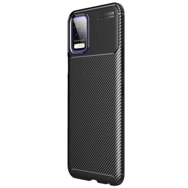 „Carbon“ Fiber kieto silikono (TPU) dėklas - juodas (K52)