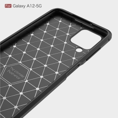 Samsung Galaxy A12 (A125F) kieto silikono TPU juodas dėklas - nugarėlė | Priedai.lt