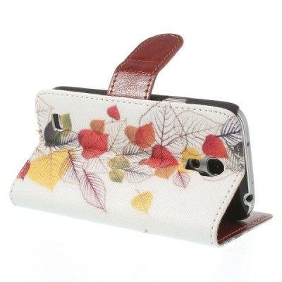 Atverčiamas Samsung Galaxy S4 Mini dėklas (piniginė) - ruduo / Priedai.lt