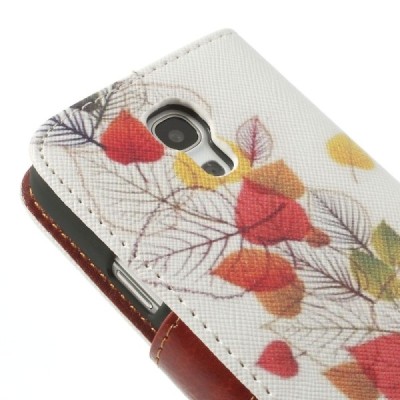 Atverčiamas Samsung Galaxy S4 Mini dėklas (piniginė) - ruduo / Priedai.lt