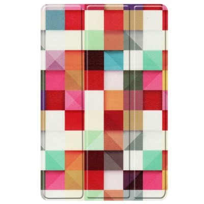 Samsung Galaxy Tab A7 10.4 2020 (T505,T500) atverčiamas spalvotas „Cubes“ dėklas - knygutė | Priedai.lt