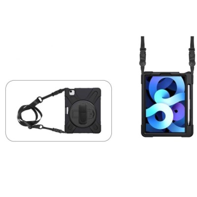 Sustiprintos apsaugos (360°) dėklas - juodas (iPad Pro 11" 2018 - 2022 / Air 10.9" 2020 / 2022 / Air 11" 2024 - 2026)