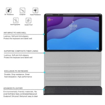 Lenovo Tab M10 10.1" HD Gen 2 (X306F, X306X) „Frame“ atvēramais melns maciņš - vāciņš | Vacins.lv