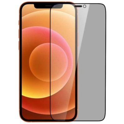 Apple iPhone 12 Mini „Nillkin“ 9H Tempered Glass privatumo sustiprintos apsaugos juodas pilnai dengiantis apsauginis ekrano stik