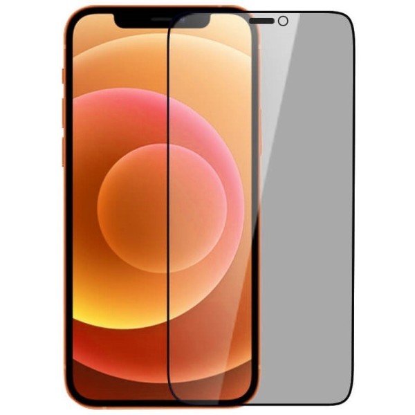 „Nillkin“ Tempered Glass juodas apsauginis ekrano stiklas 0.26 mm - privatumo (iPhone 12 Mini)