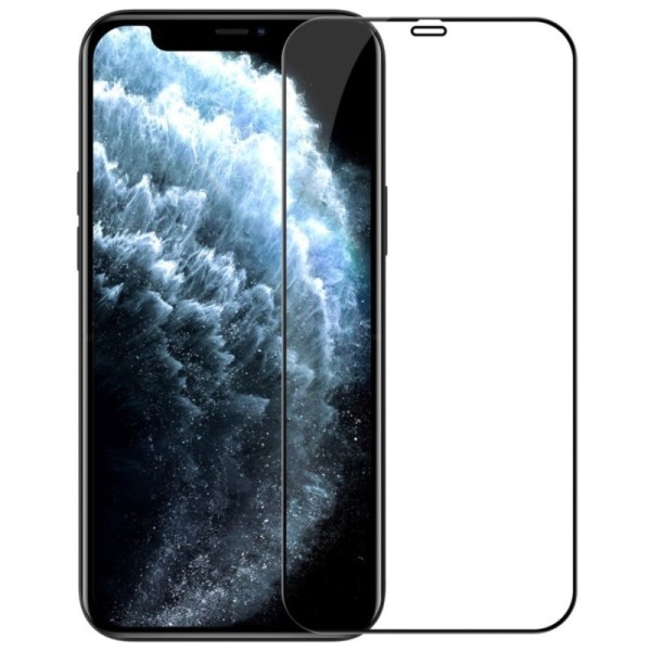 „Nillkin“ CP 9H Tempered Glass ekrāna aizsargstikls 0.33 mm - melns (iPhone 12 Pro Max)