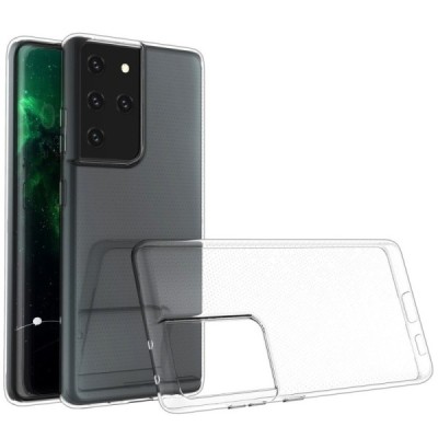 Samsung Galaxy S21 Ultra (G998B) dzidrs cieta silikona TPU pasaulē planākais apvalks | Vacins.lv