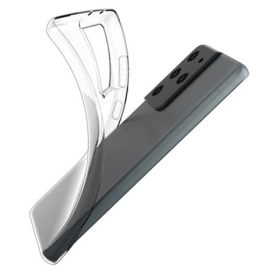 Samsung Galaxy S21 Ultra (G998B) dzidrs cieta silikona TPU pasaulē planākais apvalks | Vacins.lv