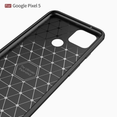 Google Pixel 5 „Carbon“ cieta silikona (TPU) melns apvalks | vacins.lv