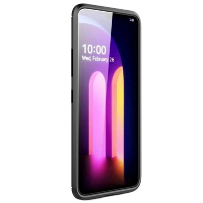 LG K61 „Carbon“ kieto silikono TPU juodas dėklas - nugarėlė | Priedai.lt