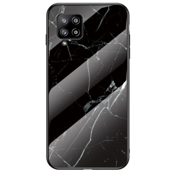 „Marble“ kieto silikono (TPU) dėklas - juodas / auksinis (Galaxy A42 5G)
