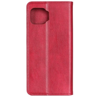 Motorola Moto G 5G Plus „Split“ raudonas odinis atverčiamas dėklas - knygutė | Priedai.lt