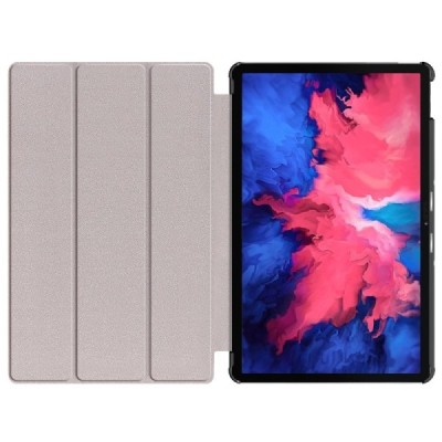 Lenovo Tab P11 11" (J606F) atverčiamas bordo odinis dėklas (sulankstomas) | Priedai.lt