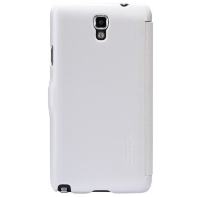 Samsung Galaxy Note 3 Neo N7505 baltas odinis atverčiamas Nillkin Fresh dėklas / Priedai.lt